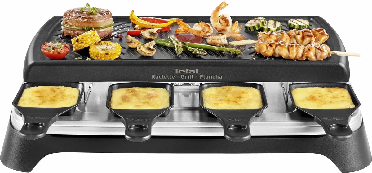 gourmetstel - 8 Smart RE4598 - Raclette van Tefal in Carbon zwart – productfoto