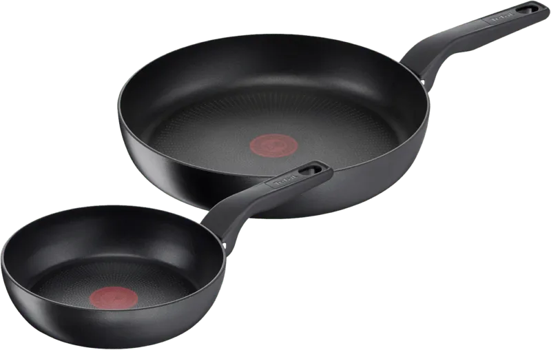 Hard Titanium Pro Koekenpannenset 24 + 28 cm de Tefal – photo produit
