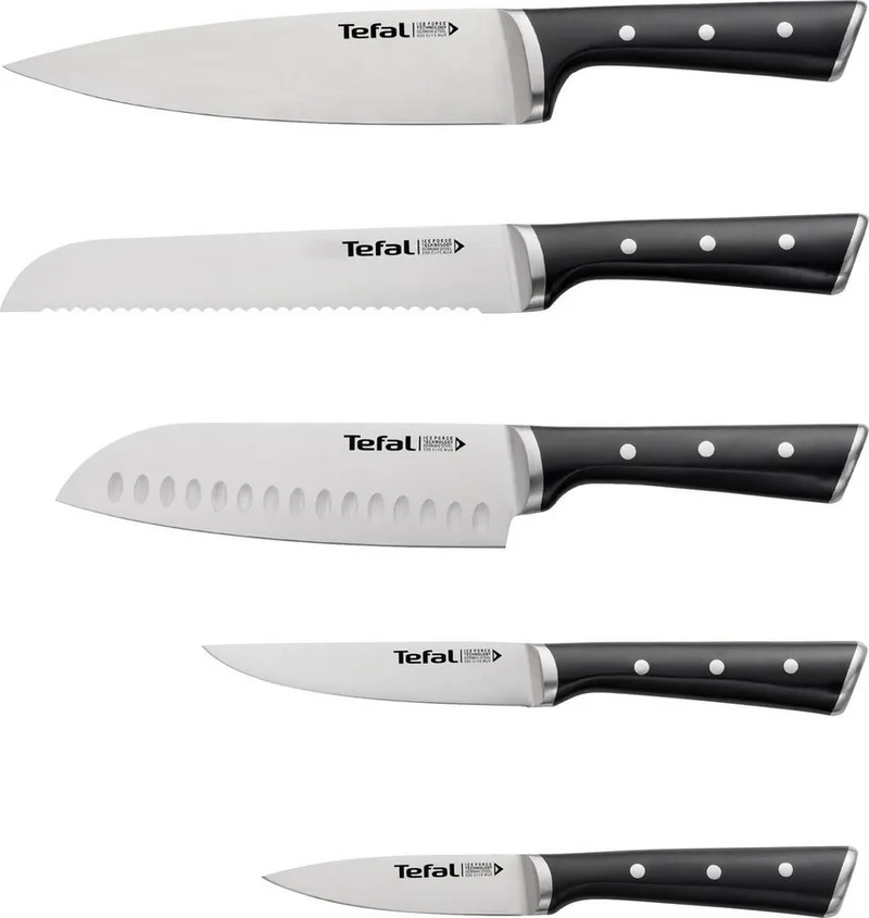 Ice Force K232S574 - Messenset - 5-delig - Inclusief Messenblok - Roestvrij Staal - Vaatwasserbestendig by Tefal in Black – product photo 5 of 5