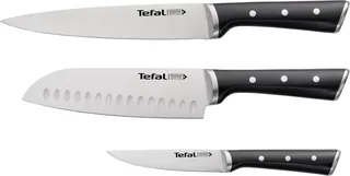 Ice Force Messenset - 3-delig - Vleesmes 20 cm - Santokumes 18 cm - Universeel Mes 11 cm van Tefal in Rvs – productfoto 1 van 4