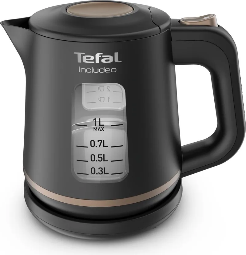Includeo KI5338 - Waterkoker - 1L - Maataanduiding - Anti-kalkfilter - 2400W van Tefal in Zwart – productfoto