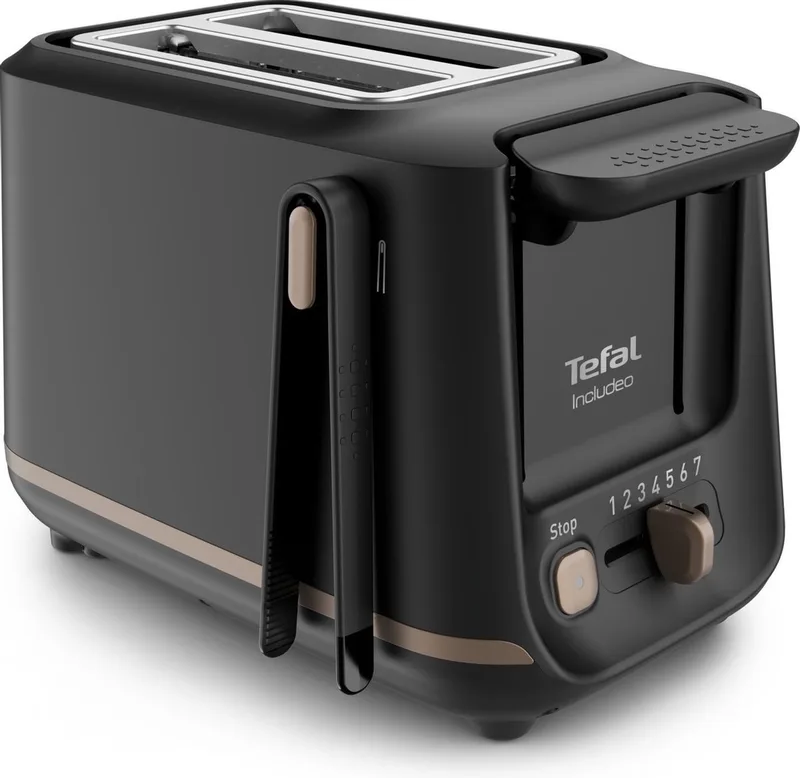 Includeo TT5338 - Broodrooster - 2 Sneden brood - Extra Breed - 7 Bruiningsniveau's - Hoge lift fra Tefal i Sort – produktbillede