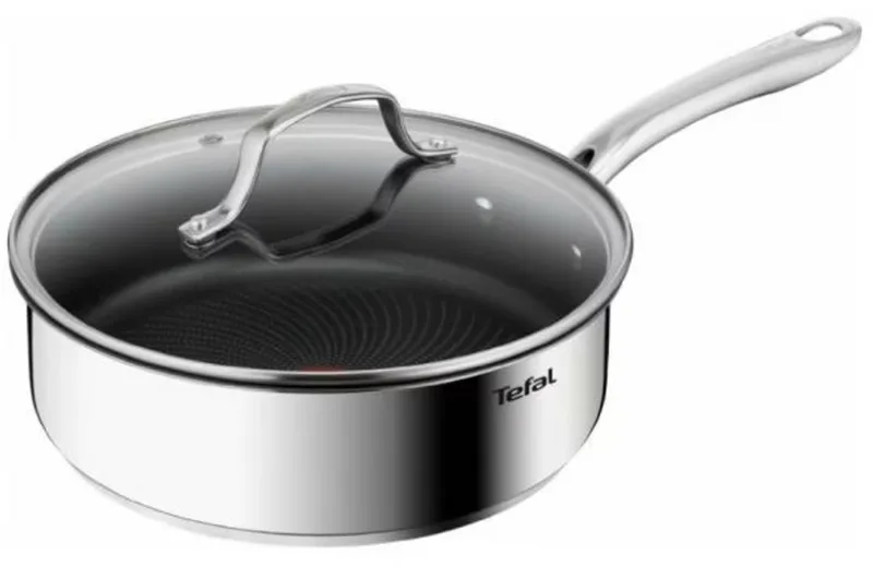 Infinite Hapjespan 24 cm – Inclusief houten roerlepel voor optimaal behoud van de bodem de Tefal en Argent – photo produit