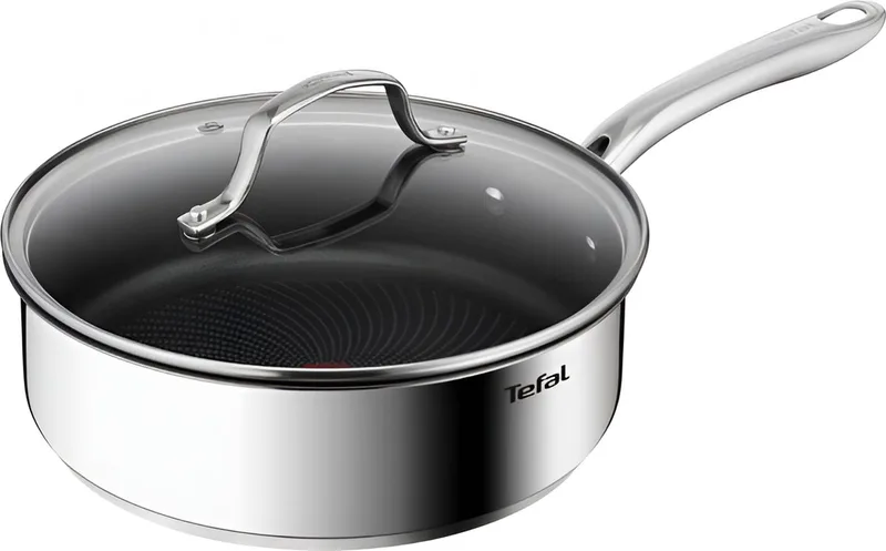 Infinite Hapjespan - 24cm - Geschikt voor alle warmtebronnen - Inclusief glazen deksel - PFOA Vrij by Tefal in Rvs – product photo