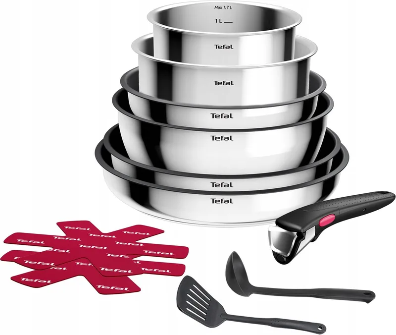 Ingenio Cook Eat Pannenset 11 Delen - Inductie & Oven Geschikt by Tefal in Silver – product photo