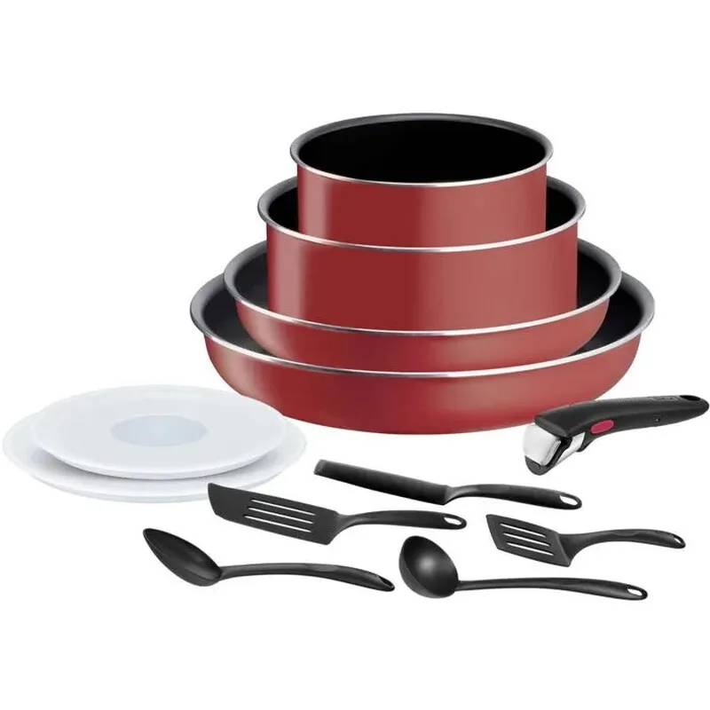 Ingenio Easy Cook & Clean rød Bugatti kogeserie, 12 dele fra Tefal – produktbillede