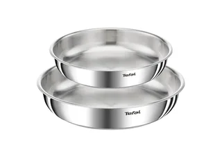Ingenio Emotion L8969345 – 3-delige pannenset – Inox braadpannen 24/28 cm – Afneembare handgreep – Stapelbaar – Inductiegeschikt – Ovenbestendig – Zonder coating von Tefal in Silber – Produktfoto 2 von 5