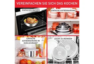 Ingenio Emotion ON Pannenset - 20-delig - Geschikt voor alle warmtebronnen - RVS - Pannenset Inductie - Stapelbaar de Tefal en Gris – photo produit 3 sur 5