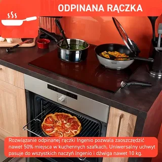 Ingenio Emotion Pannenset - 5-delig - Pannenset Inductie - Stapelbaar - Afneembare Handgreep - RVS - Geschikt voor alle warmtebronnen fra Tefal i Grå – produktbillede 4 af 5