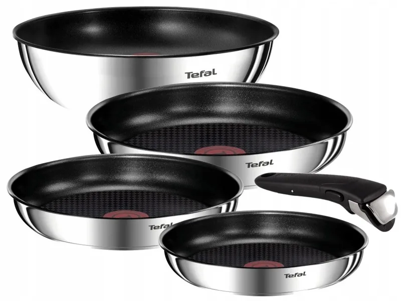Ingenio Emotion Wok & Pannenset - 5 Delig - Inductie by Tefal in Silver – product photo