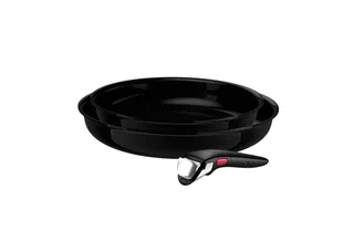 Ingenio Excellence Ceram - Pannenset - 3-delig - Fusion Core - Inclusief Handgreep - Keramisch - PFAS vrij de Tefal en Noir – photo produit 2 sur 3