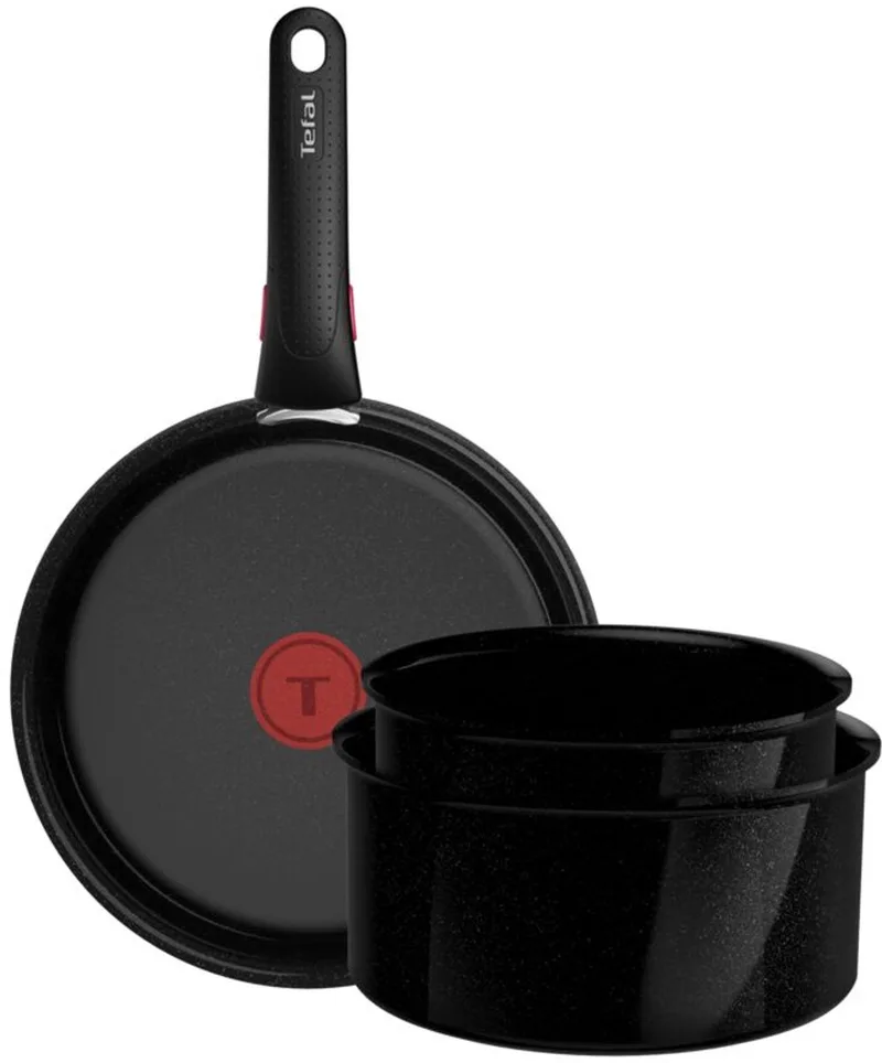 Ingenio Excellence Ceram - Pannenset - 4-delig - Fusion Core - Inclusief Handgreep - Keramisch - PFAS vrij de Tefal en Noir – photo produit