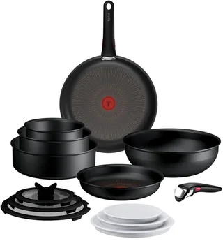 Ingenio Excellence Fusion - Pannenset - 14-delig - Inclusief Deksel - Handgrepen fra Tefal i Sort – produktbillede 1 af 5