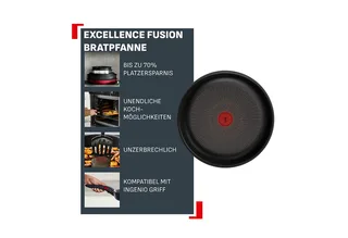 Ingenio Excellence Fusion, Pfanne 28 cm, Antihaftbeschichtung, induktionsgeeignet, P0050653 von Tefal in Schwarz – Produktfoto 3 von 3