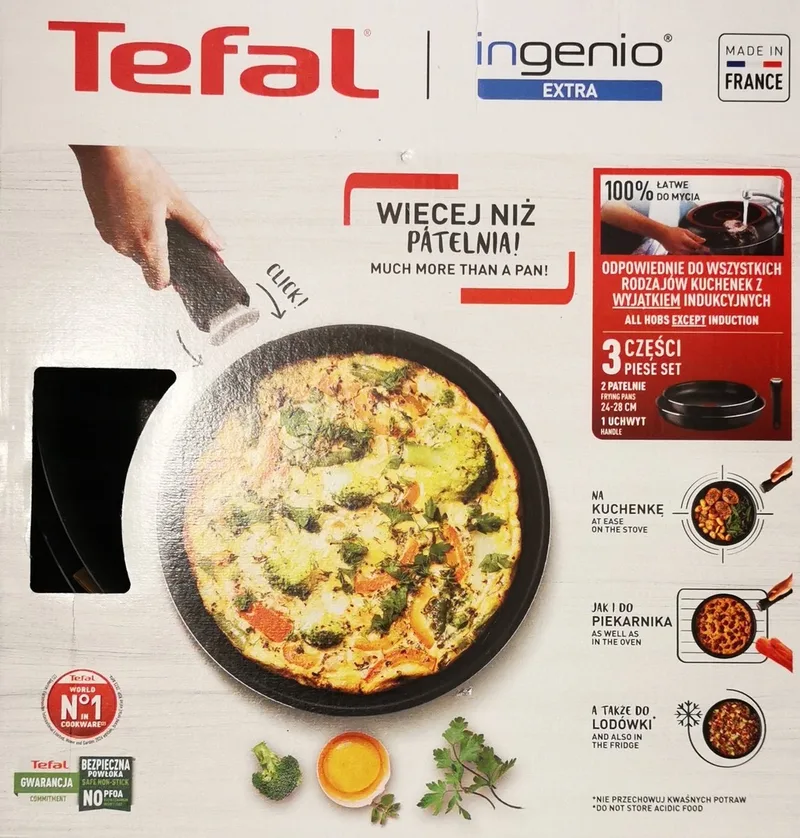 Ingenio Extra Koekenpannen Set (24/28cm) - Anti-aanbak by Tefal in Black – product photo