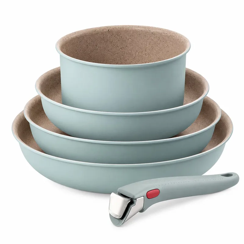 Ingenio Harmony 5-delige pannenset met afneembare greep, inductie by Tefal in Eucalyptus – product photo