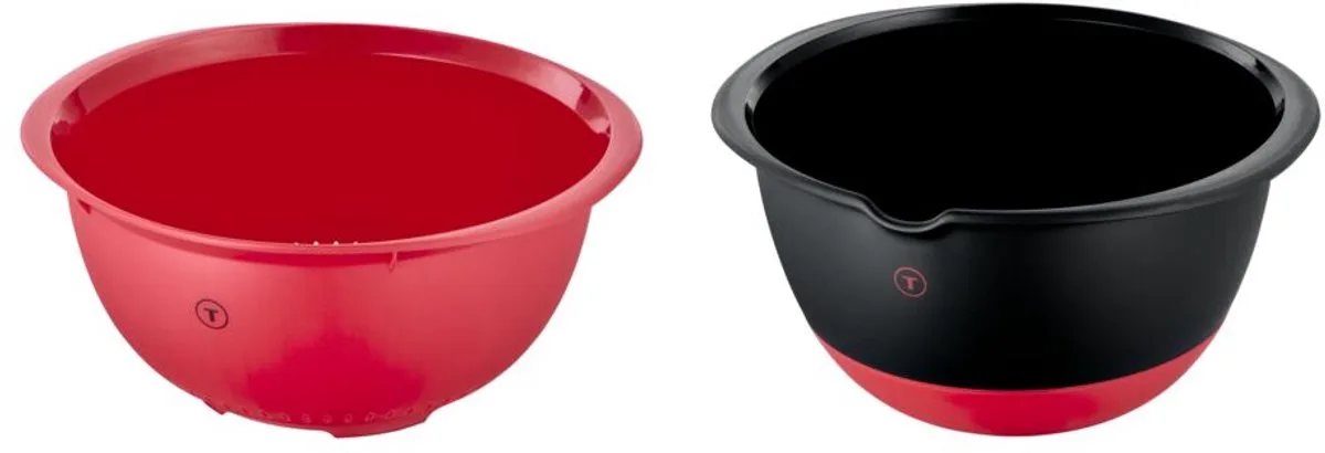 Ingenio Plus - Mengkom Set - 2-delig - Ergonomisch - Robuust van Tefal in Zwart & Rood – productfoto