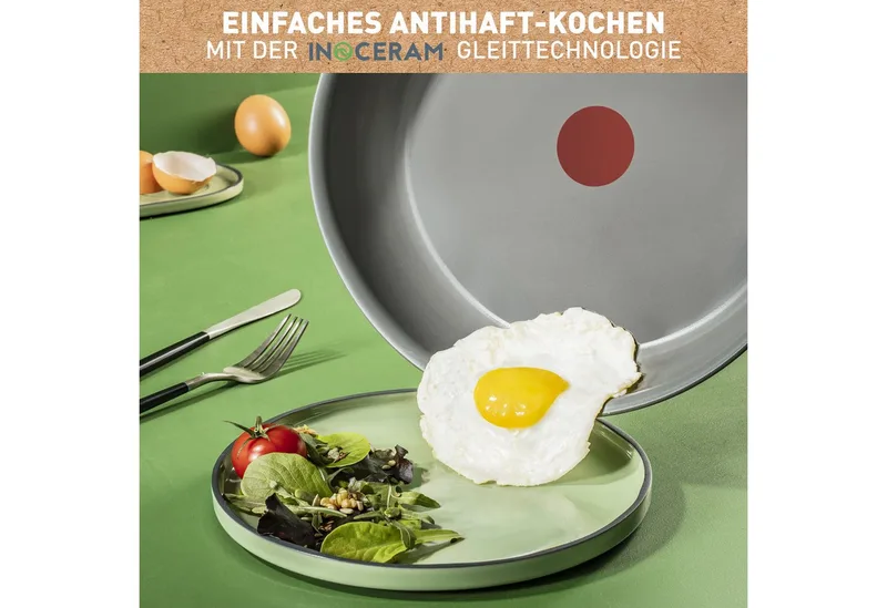 Ingenio Renew - Pannenset - 11-delig - PFAS-vrij - Keramisch - Inductie - Stapelbaar - Afneembare Handgreep von Tefal in Grau – Produktfoto 5 von 5