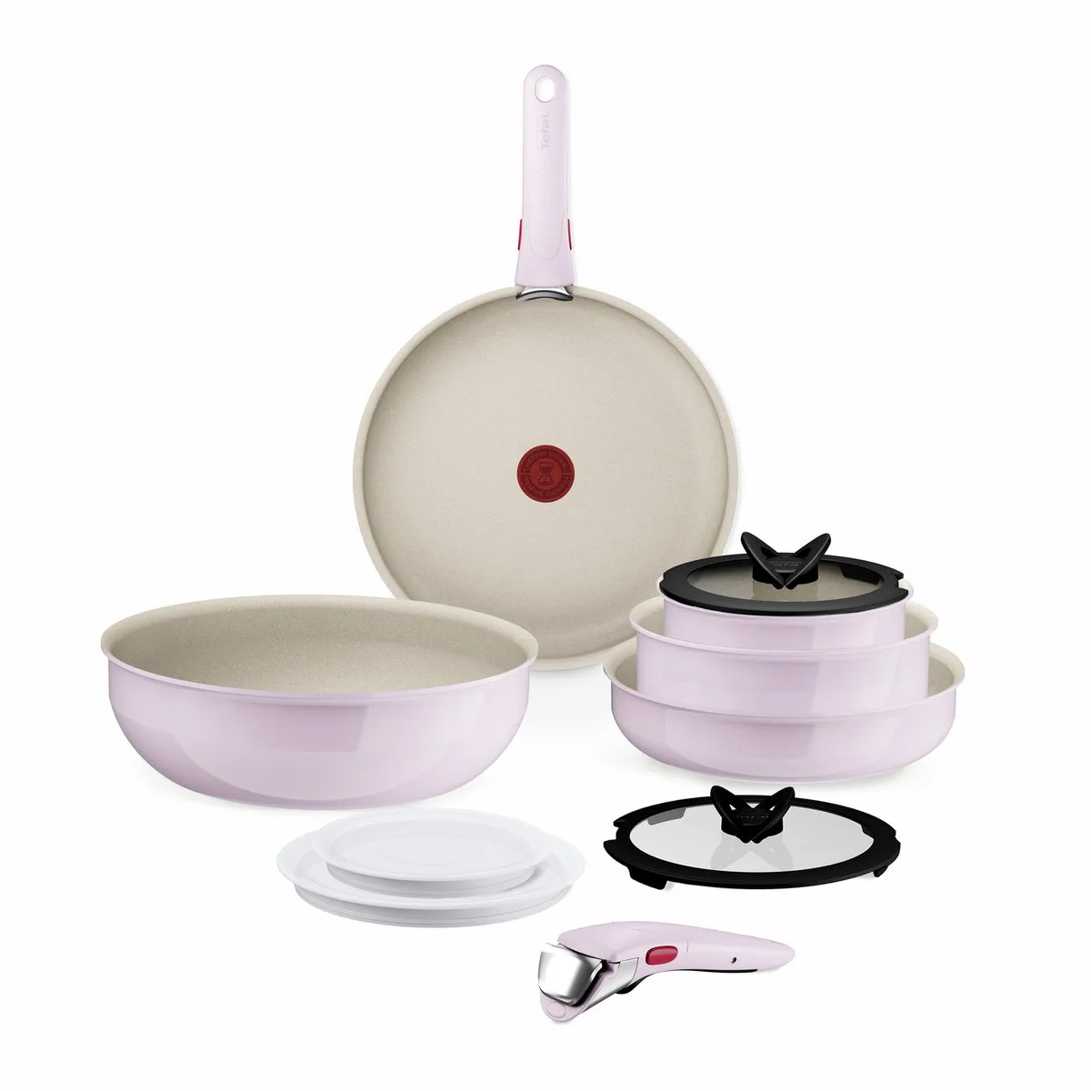 Ingenio Serenity Inductie Pannenset 11 Delig van Tefal in Roze – productfoto