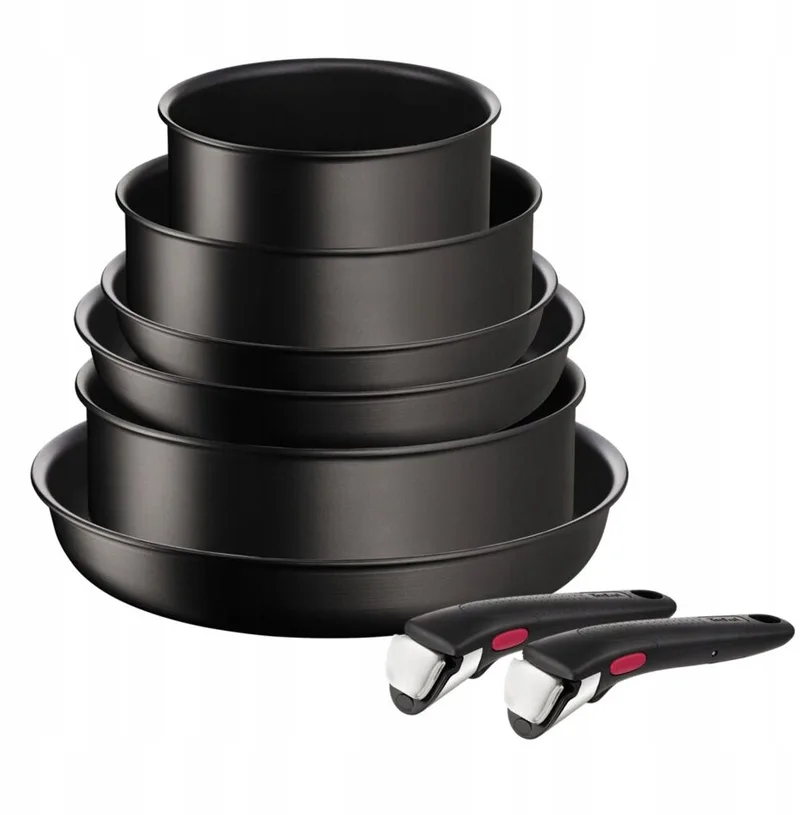 Ingenio Unlimited Pannenset 8-delig - Titanium Antikras by Tefal in Black – product photo