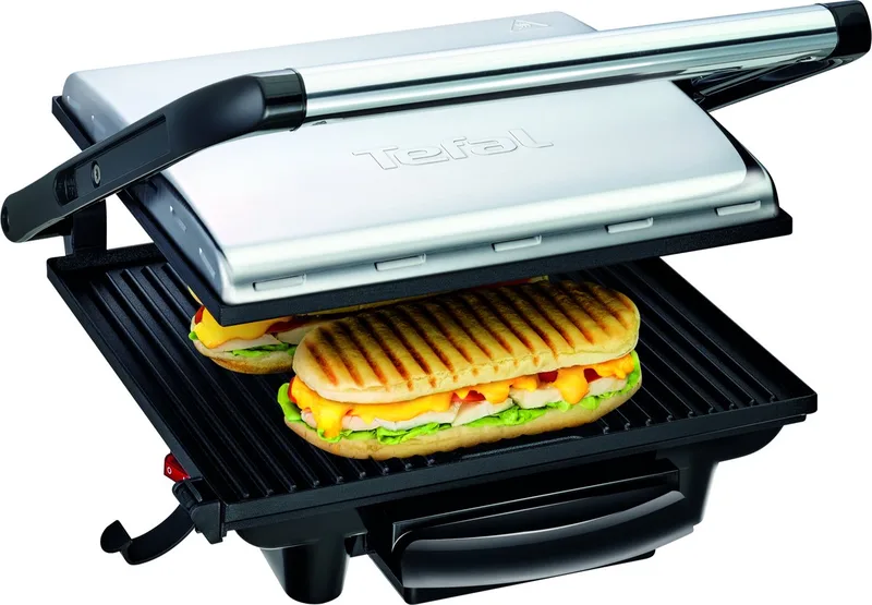 Inicio GC241D Contactgrill - Anti-aanbakplaten - Vet opvangbak - 2000W de Tefal en Rvs – photo produit