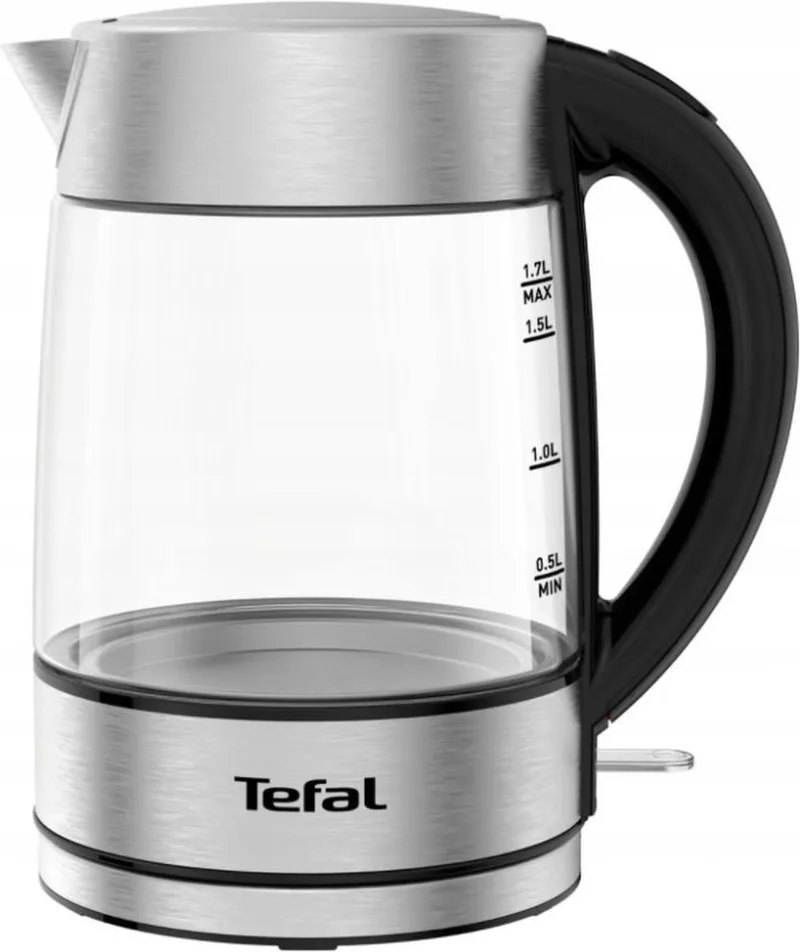 KI 772D - Elektrische Waterkoker - 1,7L - 2200W - Temperatuurregeling - Glasdesign van Tefal in Roestvrijstaal – productfoto