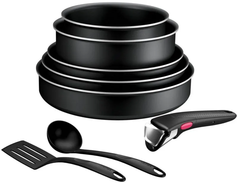 L3129802 pannenset 8 stuk(s) by Tefal in Black – product photo