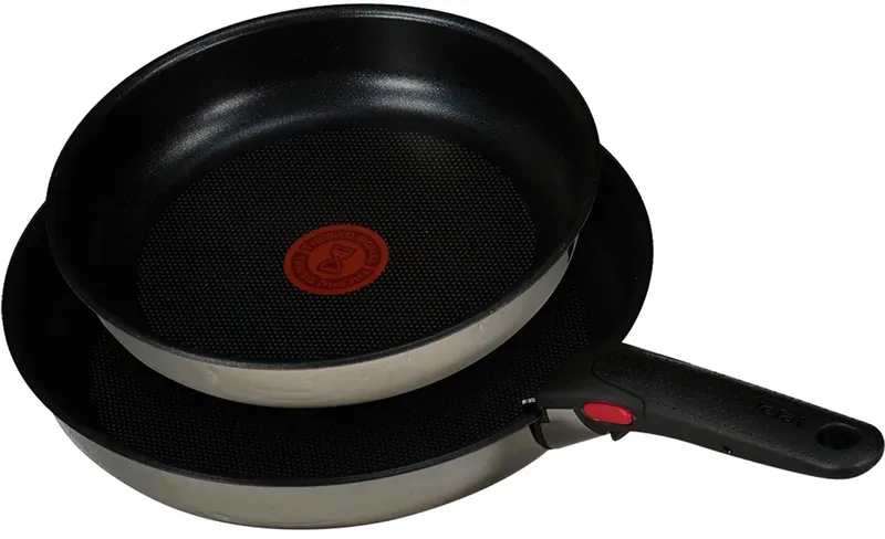 L8813s Ingenio Pannenset 22/26 Cm Zwart de Tefal en Inox – photo produit 1 sur 3