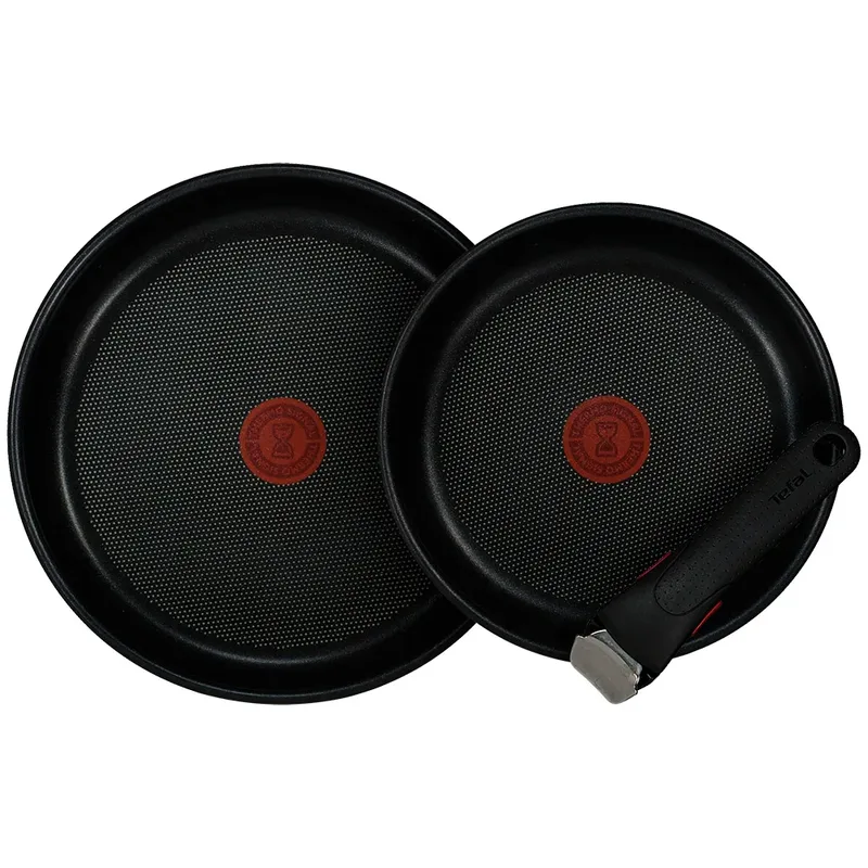L8813s Ingenio Pannenset 22/26 Cm Zwart de Tefal en Inox – photo produit 2 sur 3