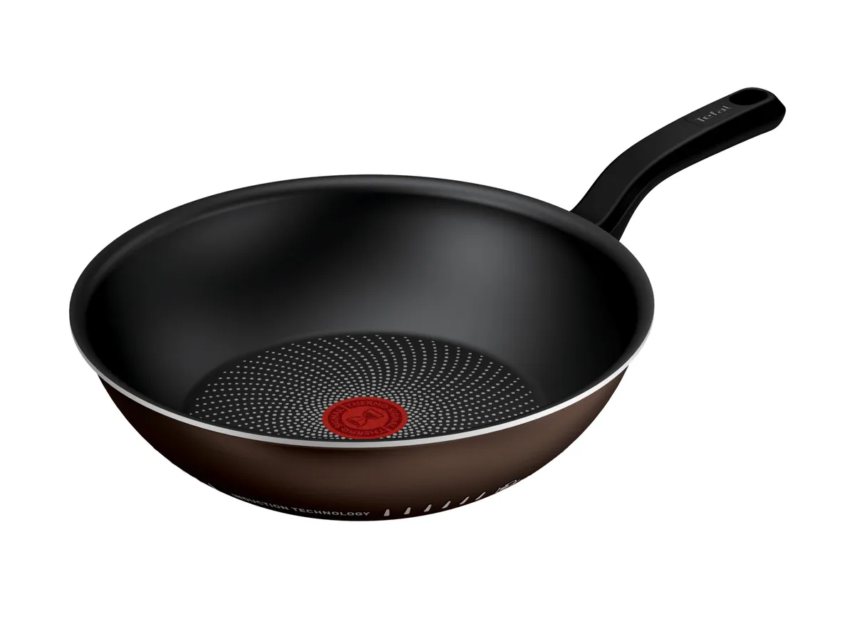 Light Cook Wokpfanne 28 cm, Leichte Pfanne, Antihaftbeschichtung, Induktion, Aluminium, braun »H0591932« fra Tefal – produktbillede