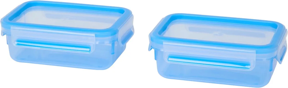 Masterseal Essential vershoudbakjes set 2-delig, 2 x 0.55L van Tefal in Blauw – productfoto