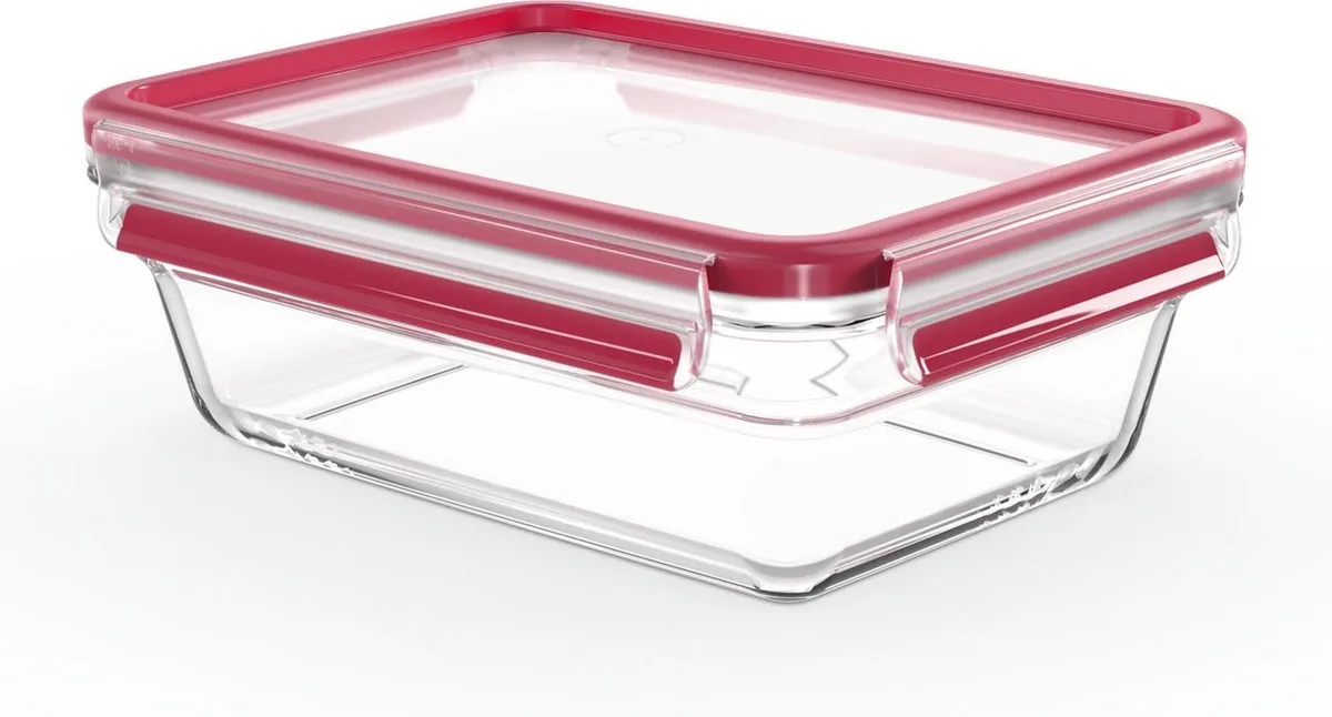 MasterSeal Glass - Vershouddoos - 1,3L - Glas - Luchtdicht van Tefal in Rood – productfoto