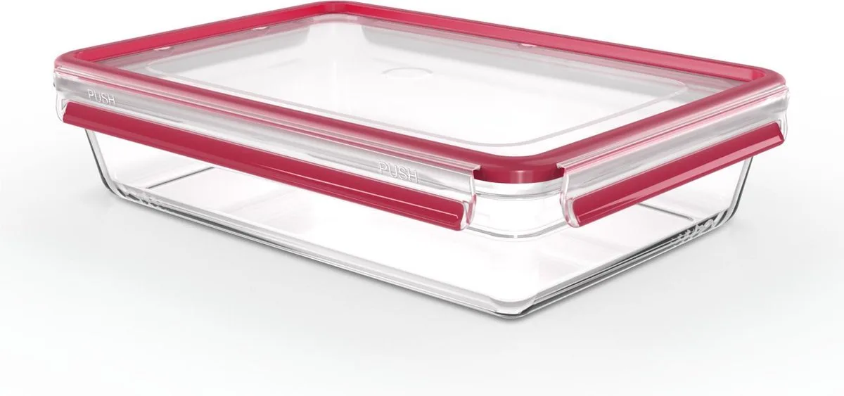MasterSeal Glass - Vershouddoos - Glas - Geschikt voor Magnetron fra Tefal i Rød – produktbillede