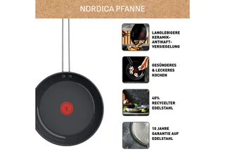 Nordica Ceramic - Koekenpan - Ø24 cm - Keramisch - PFAS-vrij - Geschikt voor Inductie by Tefal in Silver – product photo 3 of 5