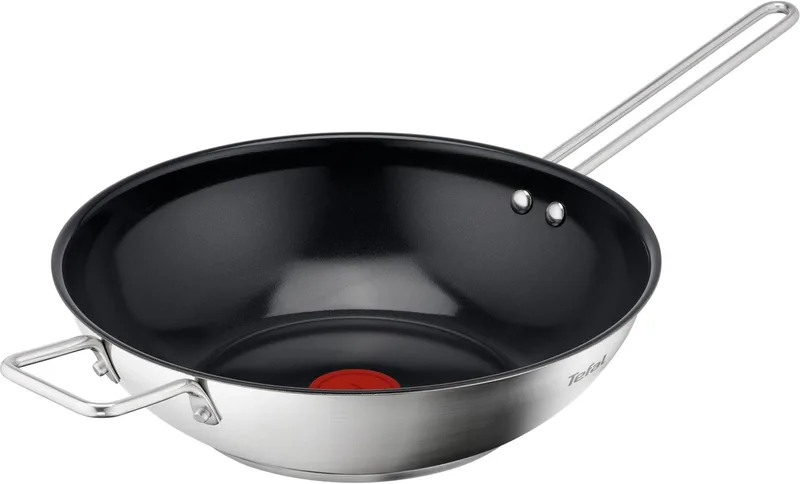 Nordica Keramische Wokpan 28 cm - PFAS-vrij - RVS - Geschikt voor Inductie de Tefal en Argent – photo produit 1 sur 5