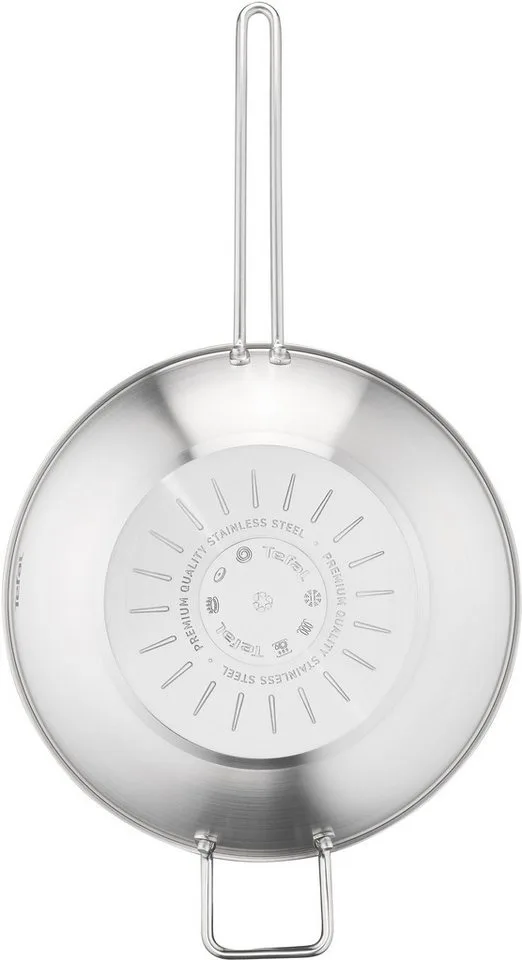 Nordica Keramische Wokpan 28 cm - PFAS-vrij - RVS - Geschikt voor Inductie de Tefal en Argent – photo produit 3 sur 5