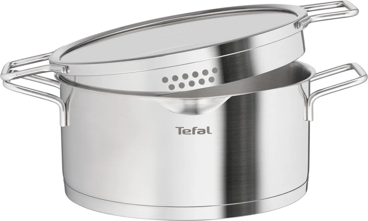 Nordica Kookpan - Ø 24 cm - Inductie - PFAS-vrij - Keramisch van Tefal in Zilver – productfoto
