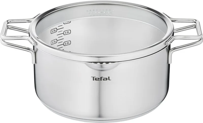 Nordica - Pannenset - 3-delig - Inductie - RVS - Geschikt voor alle warmtebronnen de Tefal en Argent – photo produit 2 sur 5
