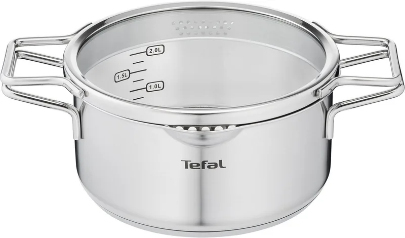Nordica - Pannenset - 3-delig - Inductie - RVS - Geschikt voor alle warmtebronnen de Tefal en Argent – photo produit 3 sur 5