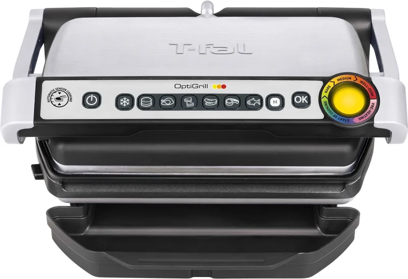 OptiGrill GC702D Contactgrill by Tefal in Titanium – product photo