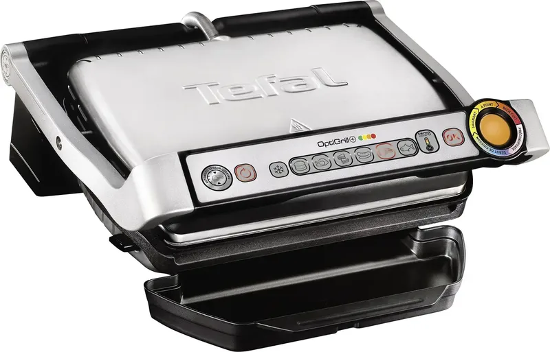 Optigrill+ GC712D - Contactgrill - Temperatuurcontrole - 6 automatische programma's by Tefal in Titanium, Silver – product photo 3 of 3