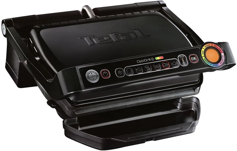 Optigrill+ GC7148 - Contactgrill - 6 automatische programma's - Gaarheidsindicator - Grill oppervlak 30 x 20 cm fra Tefal i Sort – produktbillede