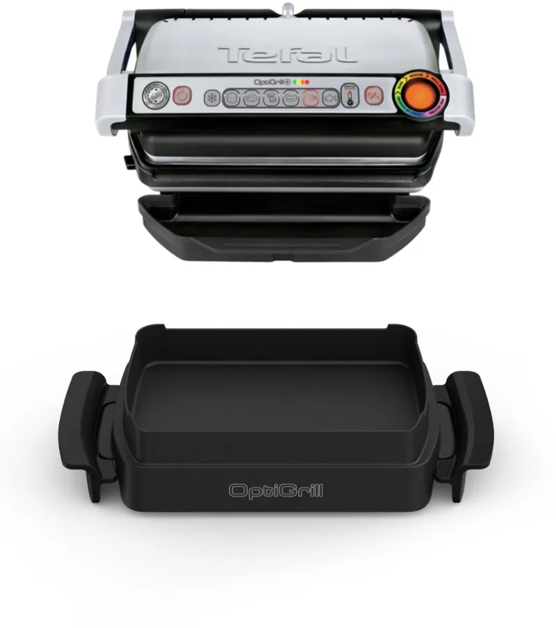 OptiGrill + GC714D contactgrill van Tefal in Roestvrijstaal – productfoto