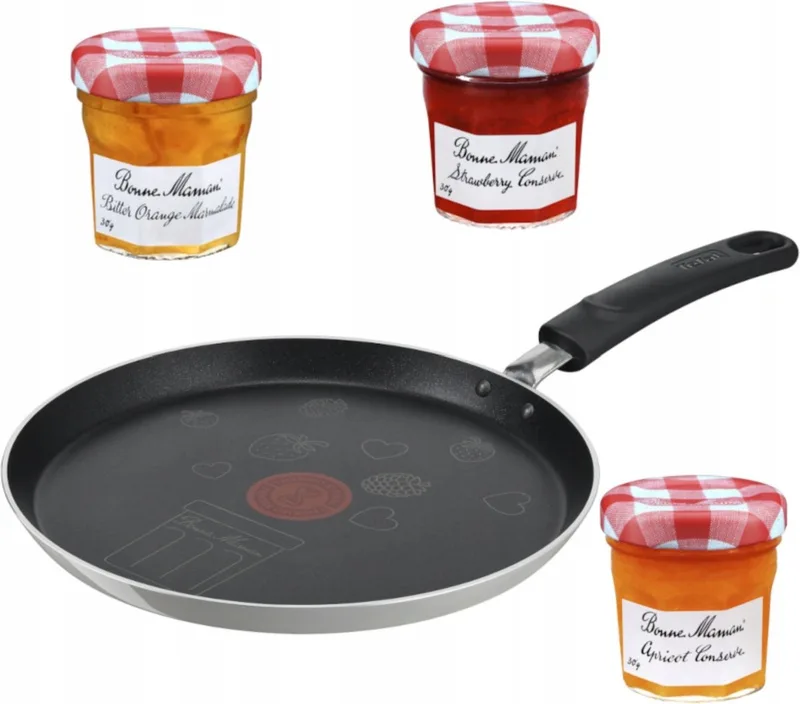 pannenkoekenpan 25 cm - niet geschikt voor inductie van Tefal in Zwart – productfoto