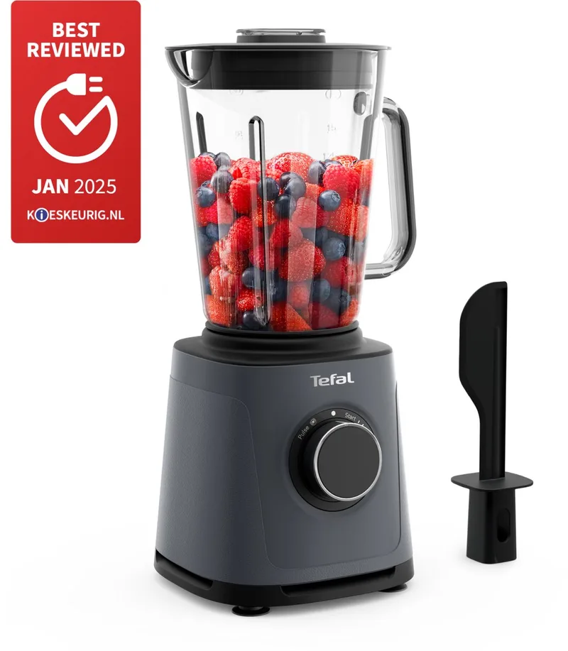 Perfectmix Essential BL771B - High Speed Blender - 1.5L - Smoothie Maker - Glazen Kan - Pulse Functie - 1200W van Tefal in Zwart – productfoto