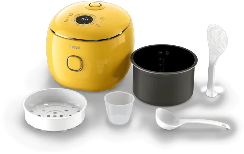 Pop RK5352 - Rijstkoker - Compact - 2L - 8 programma’s - 24 uur uitgestelde start von Tefal in Gelb – Produktfoto