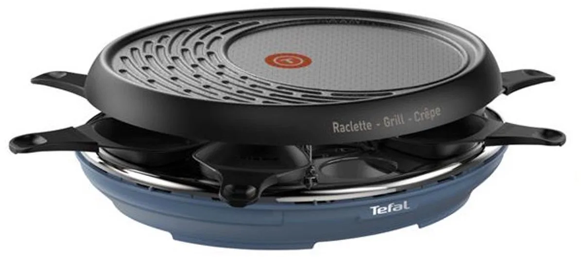 raclettemachine 8 personen 1050w + grill + crêpemaker de Tefal en Noir – photo produit