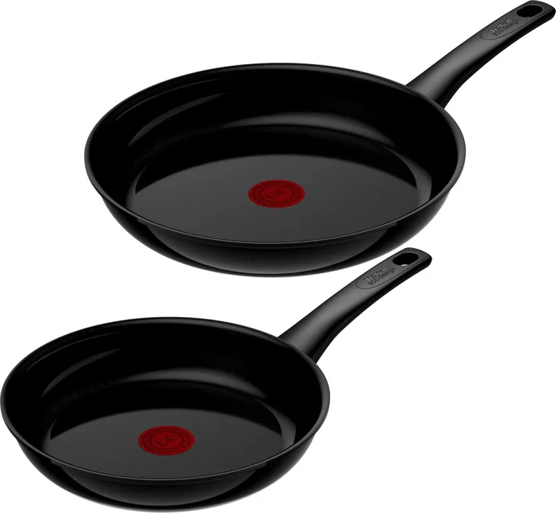 Renew Black ON - Keramische Koekenpannenset - Ø24 & Ø28 cm - PFAS-vrij - Geschikt voor Inductie från Tefal i Svart – produktbild