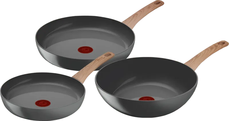 Renew Keramikbratpfannenset 24 + 28 cm + Wok 28 cm von Tefal – Produktfoto
