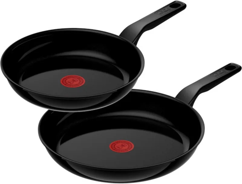 Renew Keramische Pannenset 24/28cm - Gezond Koken by Tefal in Black – product photo